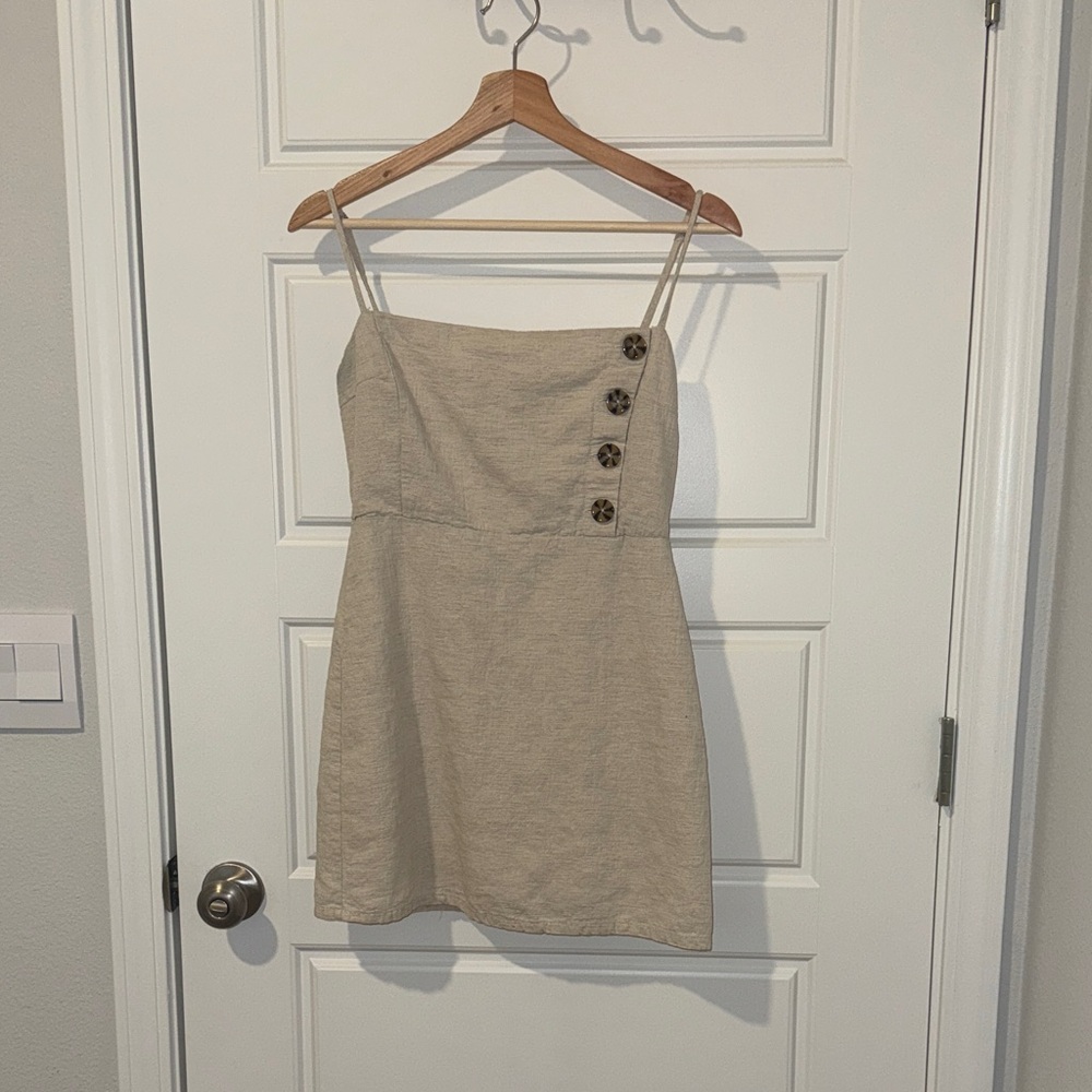 LOWEST PRICE! urban outfitters khaki button dress size 6 (read description!)
